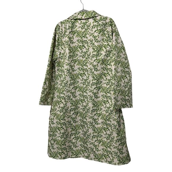 Macy's Green Floral Trench Coat - Picture 2 of 12